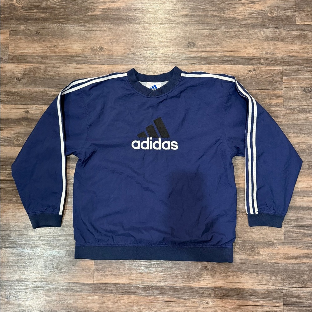 Adidas Men's Blue Crewneck Sweater